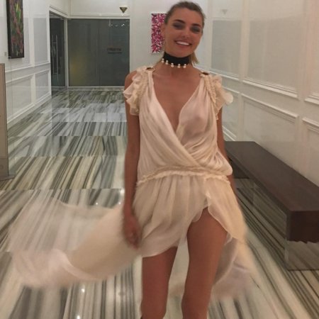 27-летняя украинская модель в прозрачном наряде блеснула грудью на вечеринке миллиардера (фото)