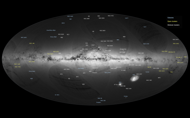 ESA показала впечатляющую дательную карту Млечного пути