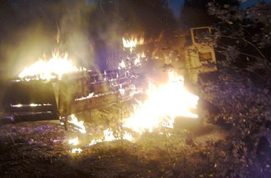 В Чернобыле дотла сгорел грузовик